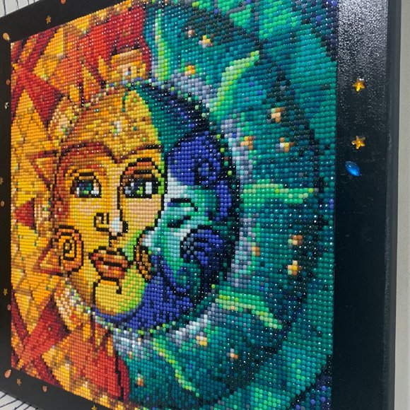 Moon & Sun on 14 x 14" Canvas - Picture 4 of 9